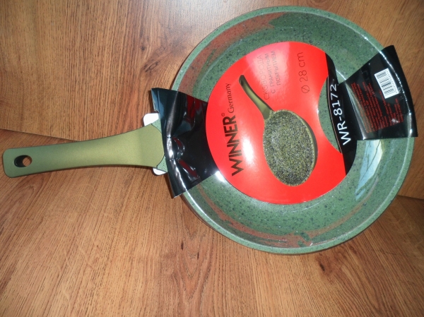 WR8172 Сковорода 28 см. GREEN STONE гранит.покр.