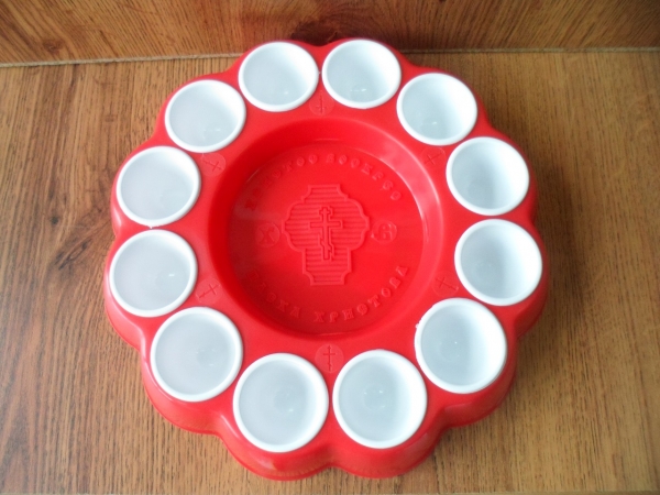 БМ76-153 Блюдо для кулича и яиц  Цветок 