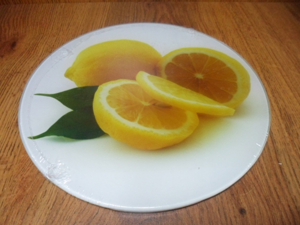 VL48-38 Доска разд.стек.круглая  Лимон  20 см.